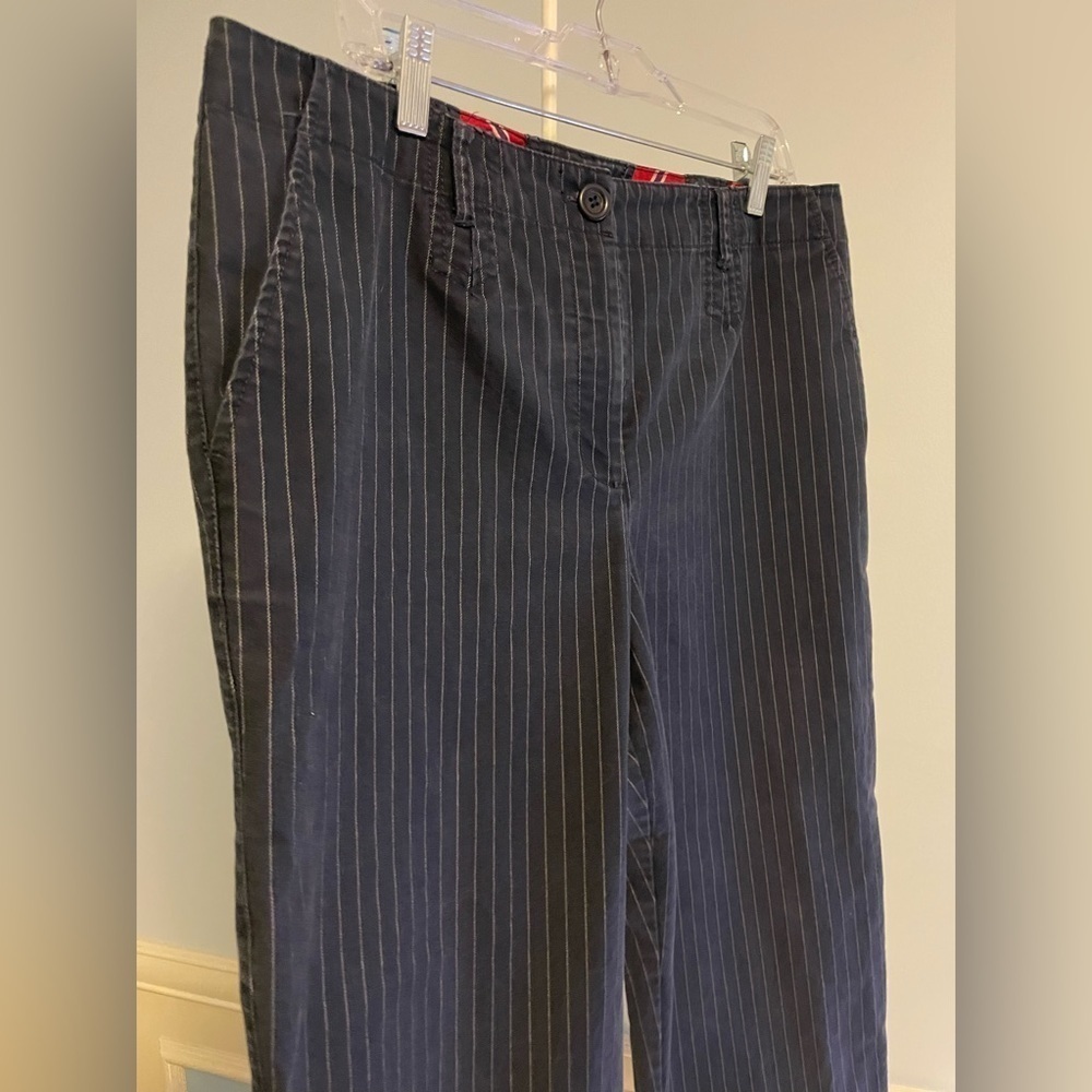 Talbot - wide leg pinstripe crop pants